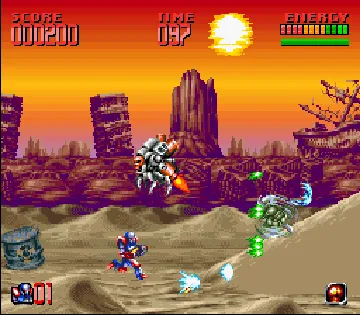 Super Turrican 2 (USA) (Beta 1) screen shot game playing